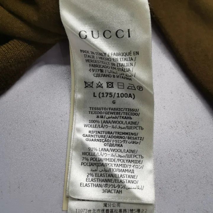 Gucci Gucci Green Logo Embroidered Knit Sweater Size US L / EU 52-54 / 3 - 5 Thumbnail