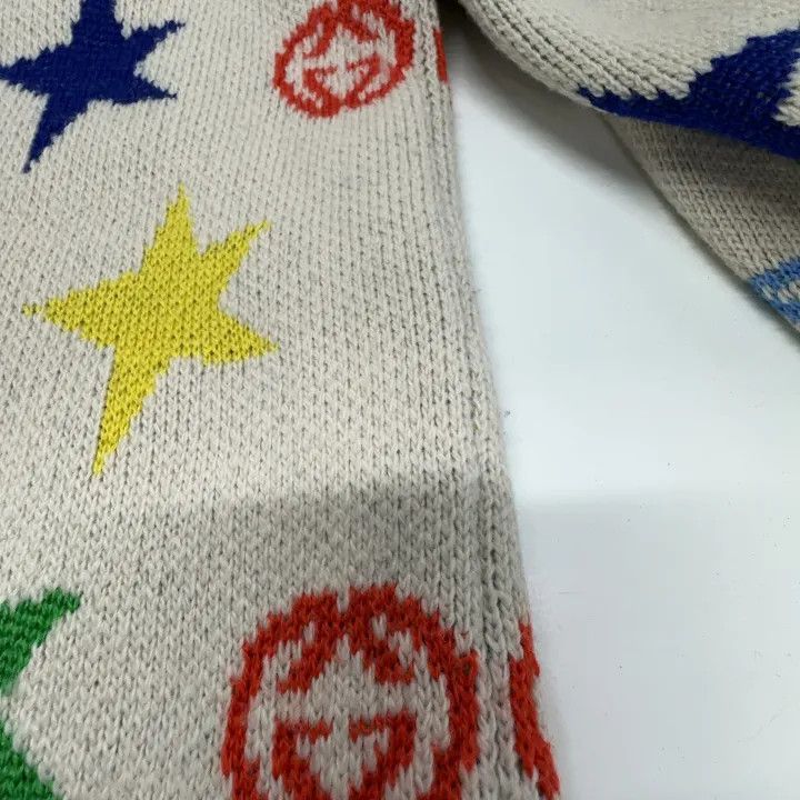 Gucci Gucci V-Neck Wool Cardigan with Star Print Size US S / EU 44-46 / 1 - 10 Thumbnail