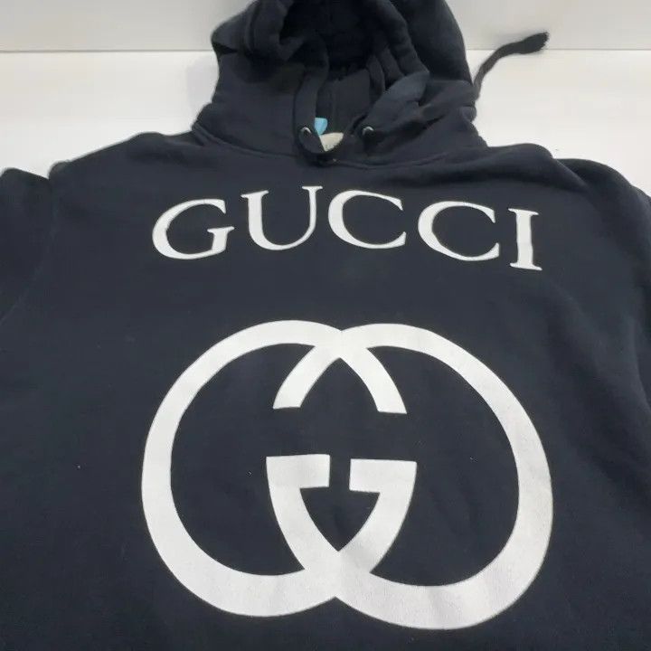 Gucci Gucci Black Logo Print Hoodie Size US S / EU 44-46 / 1 - 8 Thumbnail