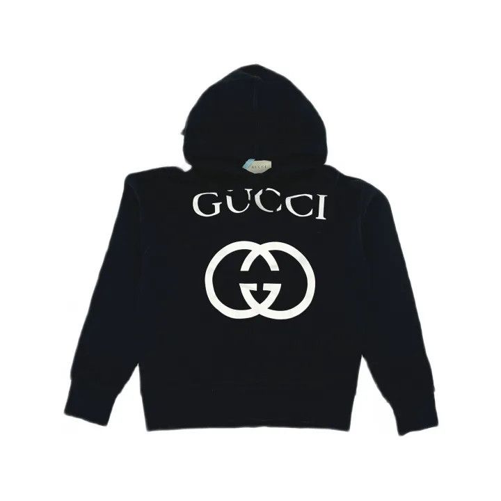Gucci Gucci Black Logo Print Hoodie Size US S / EU 44-46 / 1 - 2 Thumbnail