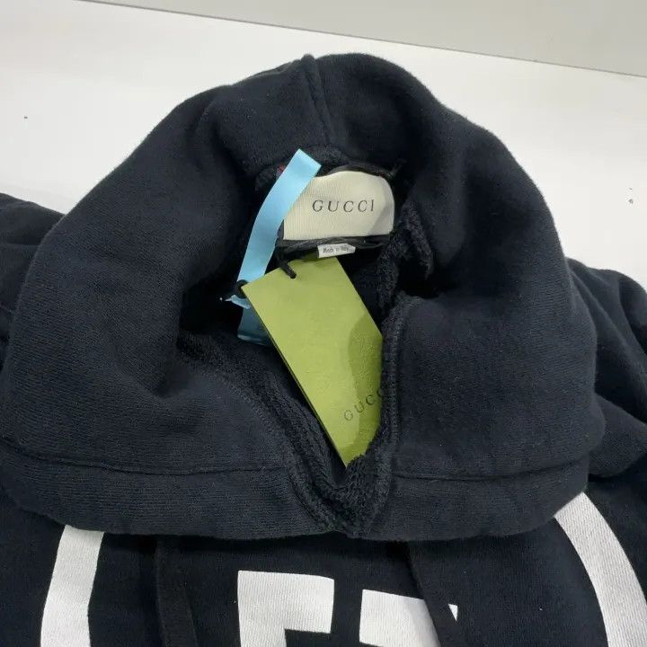 Gucci Gucci Black Logo Print Hoodie Size US S / EU 44-46 / 1 - 12 Thumbnail