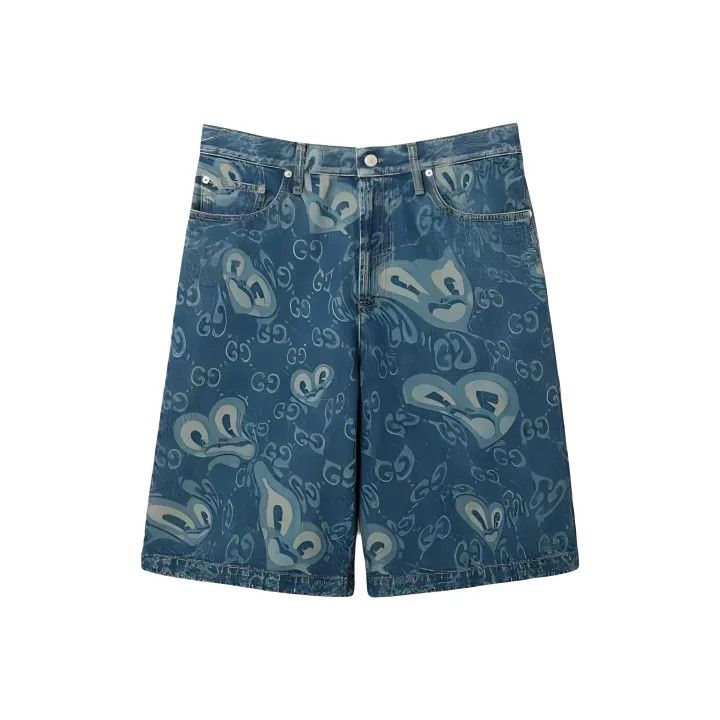 Gucci Gucci Printed Denim Shorts for Men Size US 32 / EU 48 - 2 Thumbnail