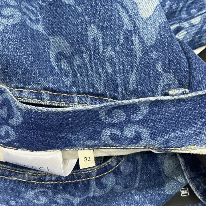 Gucci Gucci Printed Denim Shorts for Men Size US 32 / EU 48 - 4 Thumbnail