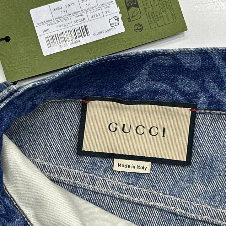 Gucci Gucci Printed Denim Shorts for Men Size US 32 / EU 48 - 5 Thumbnail