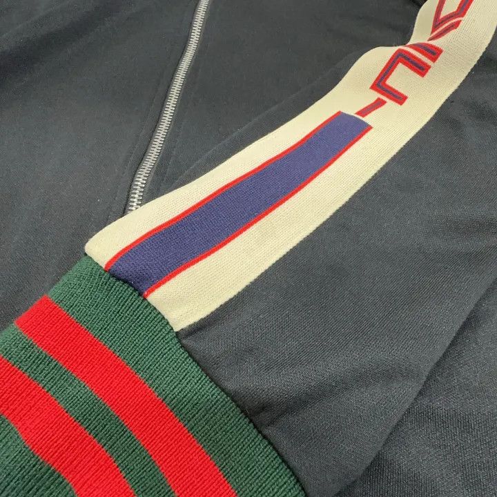 Gucci GUCCI Classic Black Technical Jersey Track Jacket Size US XL / EU 56 / 4 - 7 Thumbnail