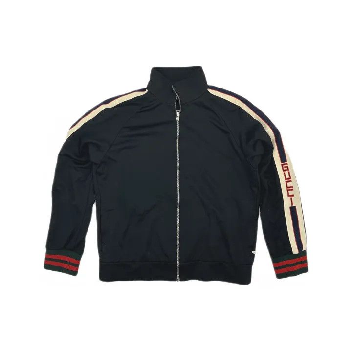 Gucci GUCCI Classic Black Technical Jersey Track Jacket Size US XL / EU 56 / 4 - 2 Thumbnail