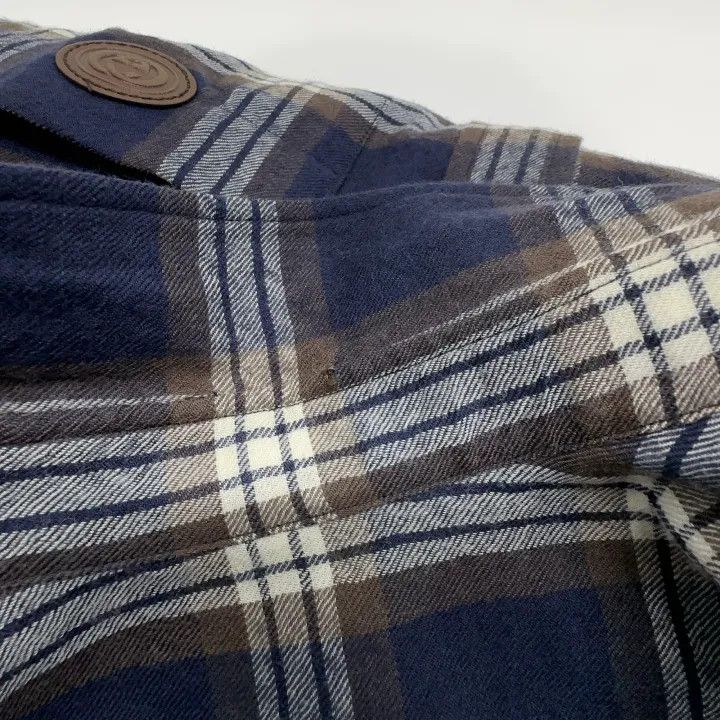 Gucci Gucci SS21 Navy Plaid Double G Shirt Size US M / EU 48-50 / 2 - 7 Thumbnail