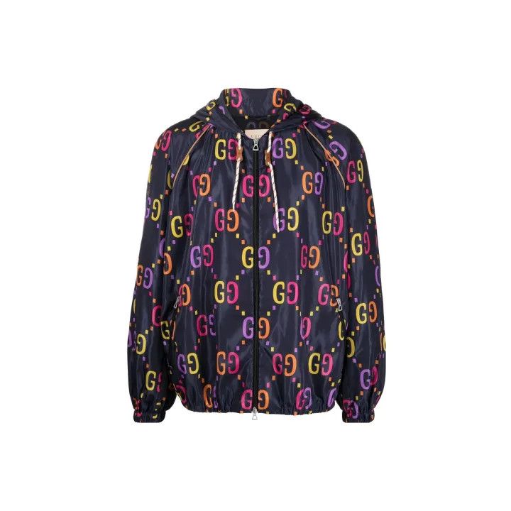 Gucci Gucci Logo Print Hooded Jacket for Men Size US L / EU 52-54 / 3 - 2 Thumbnail