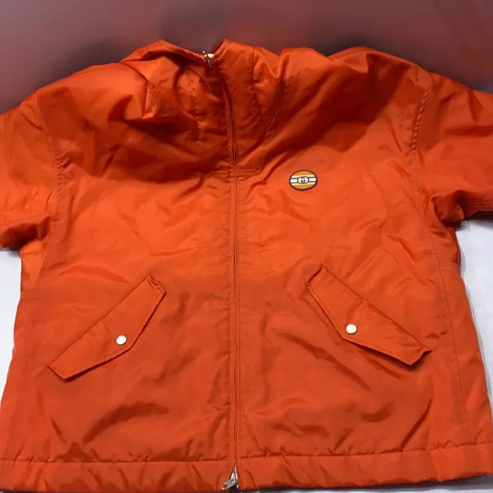 Gucci Gucci Orange Logo Hooded Jacket for Men Size US M / EU 48-50 / 2 - 12 Thumbnail