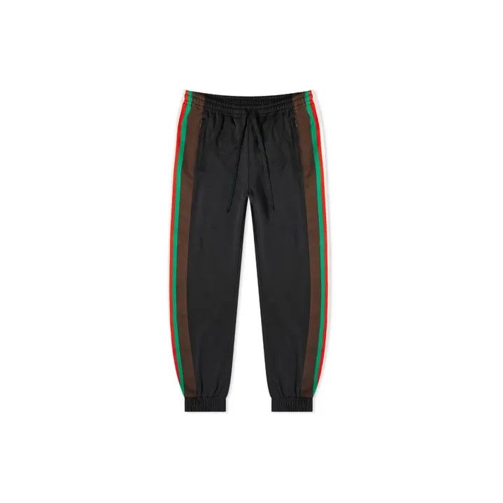 Gucci Gucci Black Knit Jogging Pants with Color Stripes Size US 26 / EU 42 - 2 Thumbnail