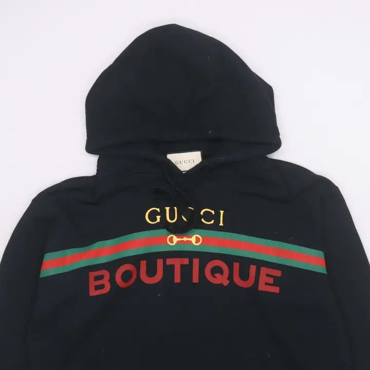 Gucci Gucci Black Printed Hoodie for Men and Women Size US L / EU 52-54 / 3 - 3 Thumbnail