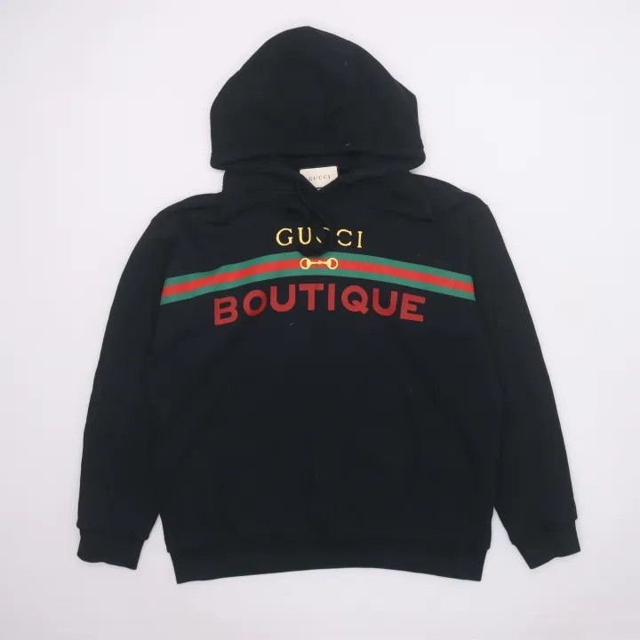 Gucci Gucci Black Printed Hoodie for Men and Women Size US L / EU 52-54 / 3 - 2 Thumbnail