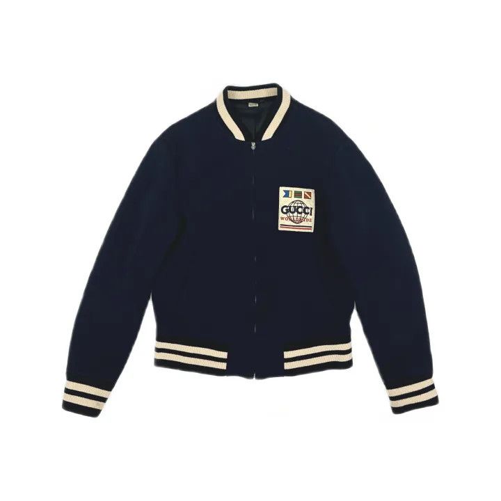 Gucci Gucci Logo Wool Zip Pilot Jacket Men Size US L / EU 52-54 / 3 - 2 Thumbnail