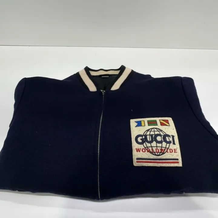 Gucci Gucci Logo Wool Zip Pilot Jacket Men Size US L / EU 52-54 / 3 - 8 Thumbnail