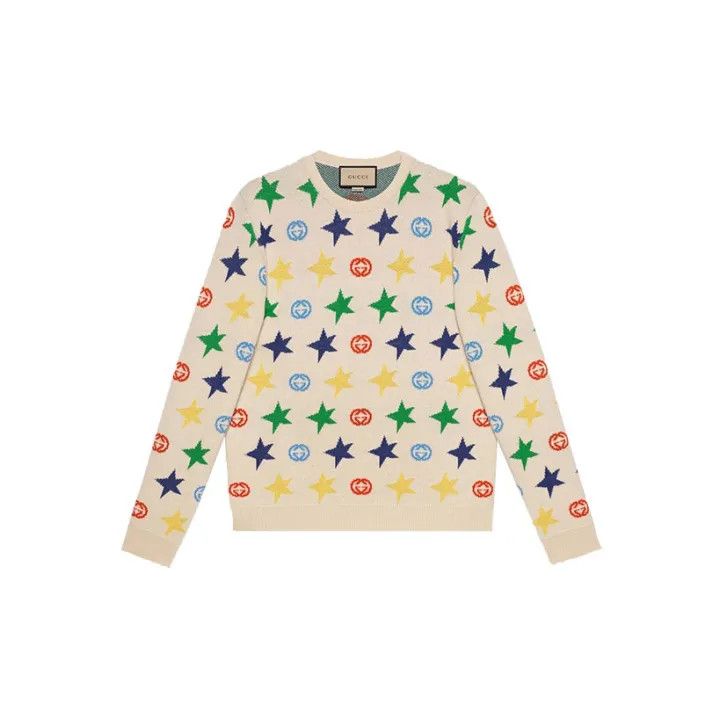 Gucci Gucci Star Print Wool Sweater for Men Size US S / EU 44-46 / 1 - 2 Thumbnail