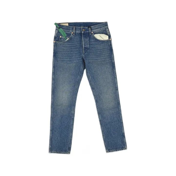 Gucci Gucci Blue Tapered Denim Pants Size US 29 - 2 Thumbnail