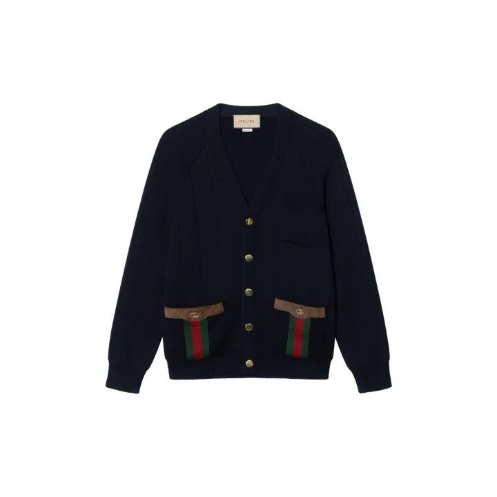 Gucci Gucci Wool Blend Cardigan for Men in Black Size US M / EU 48-50 / 2 - 2 Thumbnail