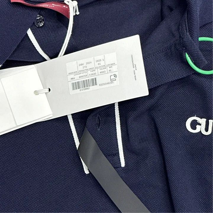 Gucci Gucci Logo Striped Navy Blue Polo Shirt Size US XL / EU 56 / 4 - 4 Thumbnail