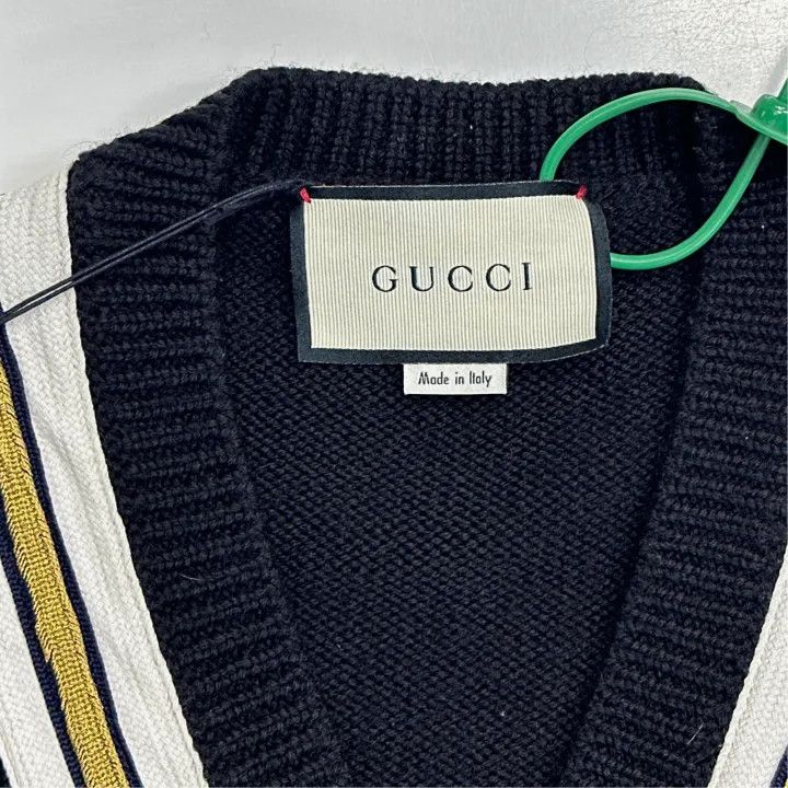 Gucci Gucci Black Wool Bee Embroidered Sweater Size US M / EU 48-50 / 2 - 2 Thumbnail