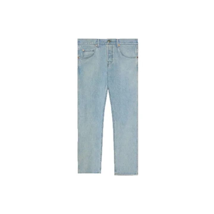 Gucci Gucci Light Blue Tapered Denim Pants for Men Size US 30 / EU 46 - 2 Thumbnail