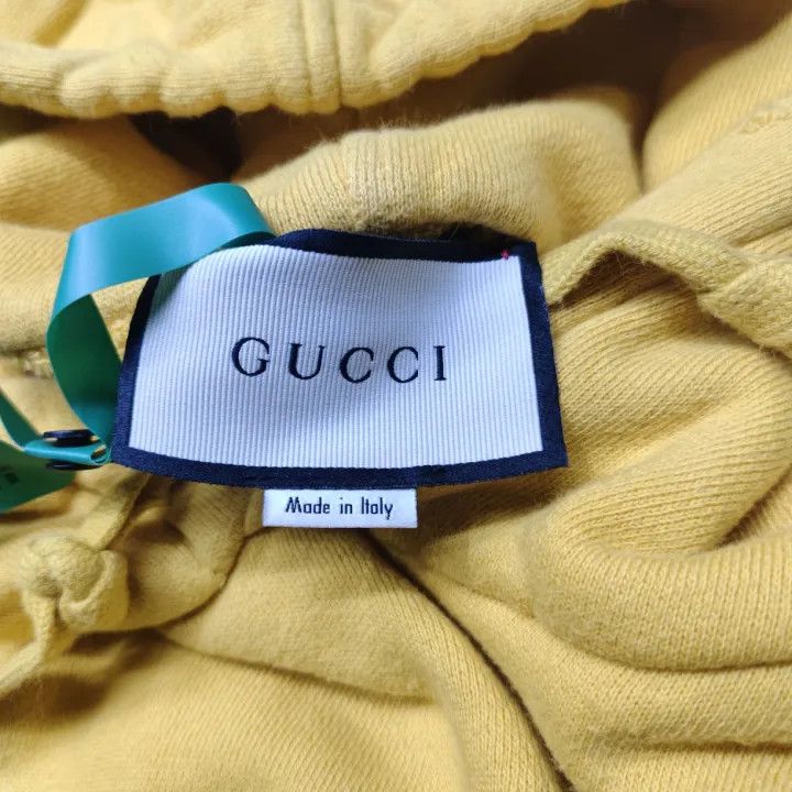 Gucci Gucci Yellow Hooded Sweatshirt with Logo Size US L / EU 52-54 / 3 - 4 Thumbnail