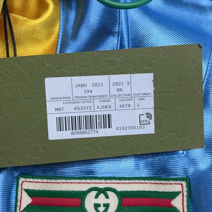 Gucci Gucci Blue Striped Logo Long Sleeve Sweatshirt Size US L / EU 52-54 / 3 - 6 Thumbnail