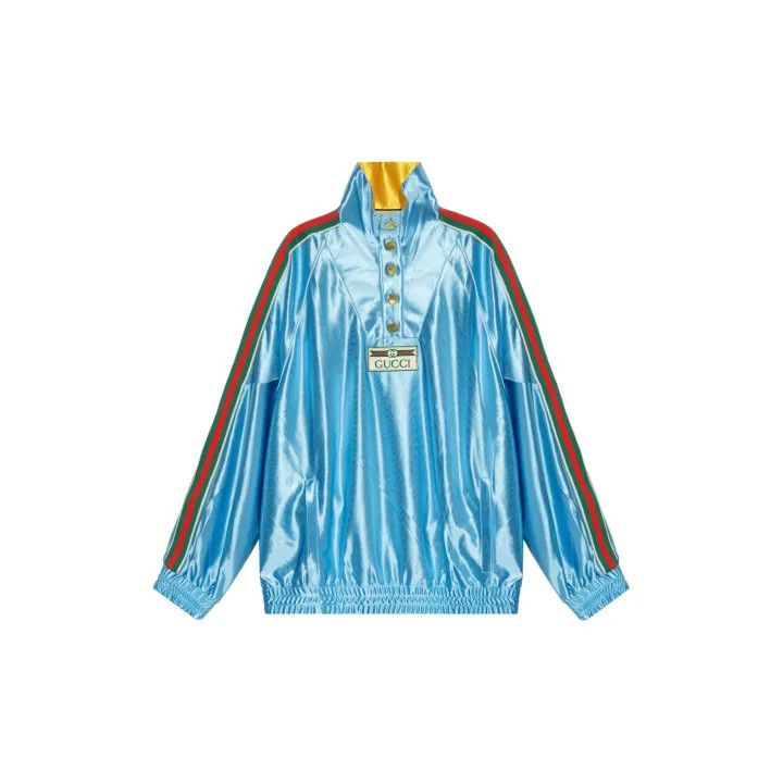 Gucci Gucci Blue Striped Logo Long Sleeve Sweatshirt Size US L / EU 52-54 / 3 - 2 Thumbnail