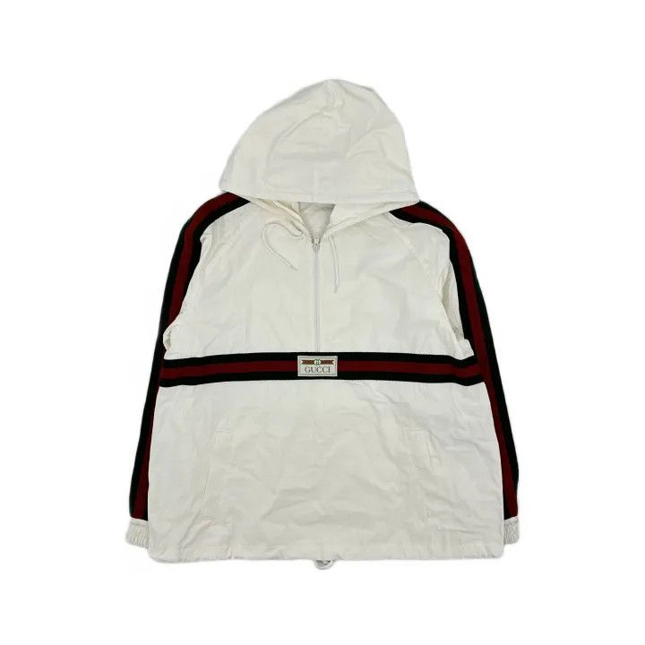 Gucci Gucci Half-Zip Logo Hooded Windbreaker Size US L / EU 52-54 / 3 - 2 Thumbnail