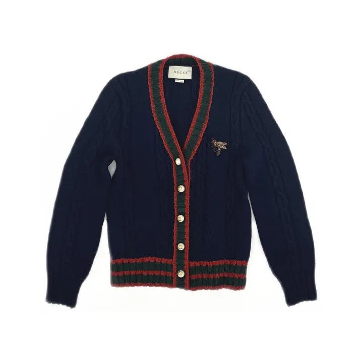 Gucci Gucci Knitted Cardigan in Deep Blue Size US M / EU 48-50 / 2 - 2 Thumbnail