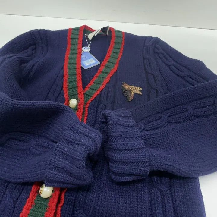 Gucci Gucci Knitted Cardigan in Deep Blue Size US M / EU 48-50 / 2 - 7 Thumbnail