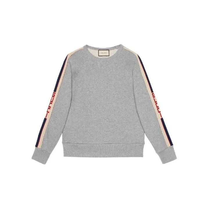 Gucci Gucci Gray Logo Long Sleeve Sweatshirt Size US L / EU 52-54 / 3 - 2 Thumbnail