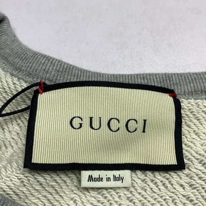 Gucci Gucci Gray Logo Long Sleeve Sweatshirt Size US L / EU 52-54 / 3 - 3 Thumbnail