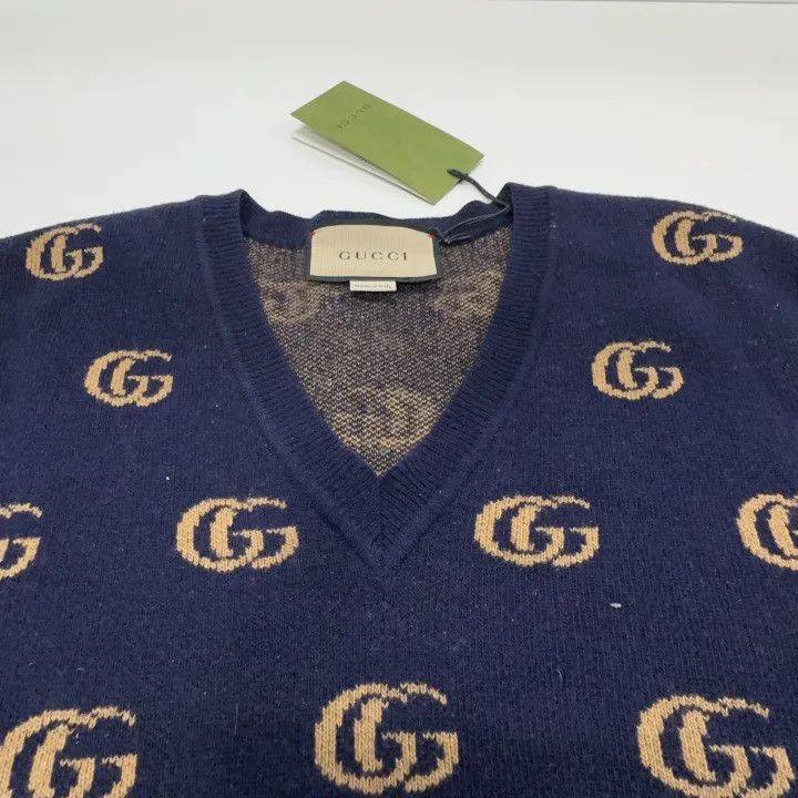 Gucci Gucci SS21 Wool Logo Knit Sweater Size US L / EU 52-54 / 3 - 9 Thumbnail