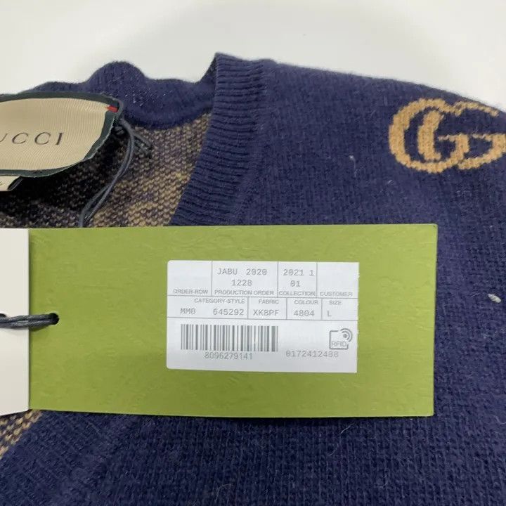 Gucci Gucci SS21 Wool Logo Knit Sweater Size US L / EU 52-54 / 3 - 7 Thumbnail