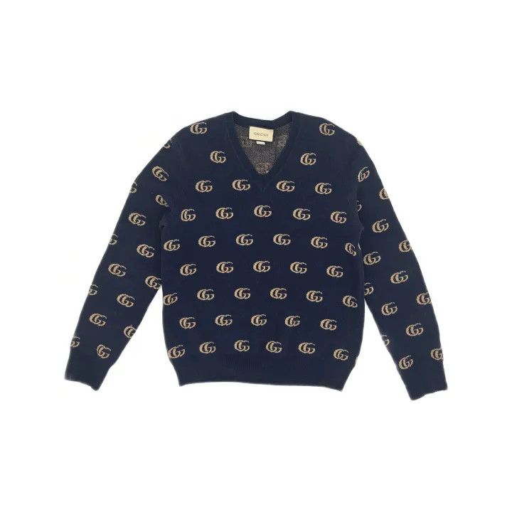 Gucci Gucci SS21 Wool Logo Knit Sweater Size US L / EU 52-54 / 3 - 2 Thumbnail