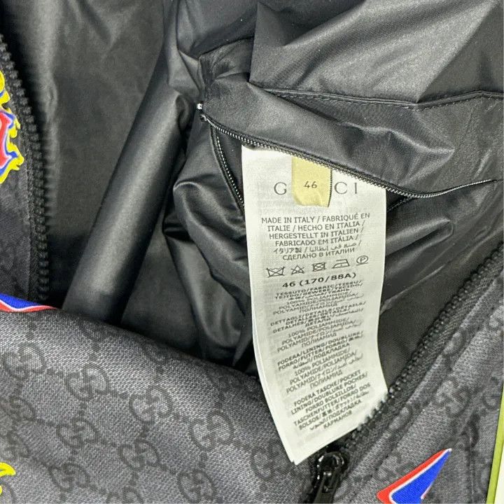 Gucci GUCCI Black Logo Flame Print Jacket Size US M / EU 48-50 / 2 - 4 Thumbnail