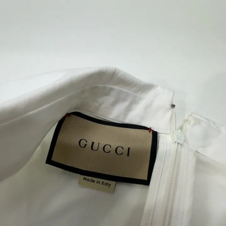 Gucci Gucci White Half Button Pleated Dress Size US 36 / EU 52 - 6 Thumbnail