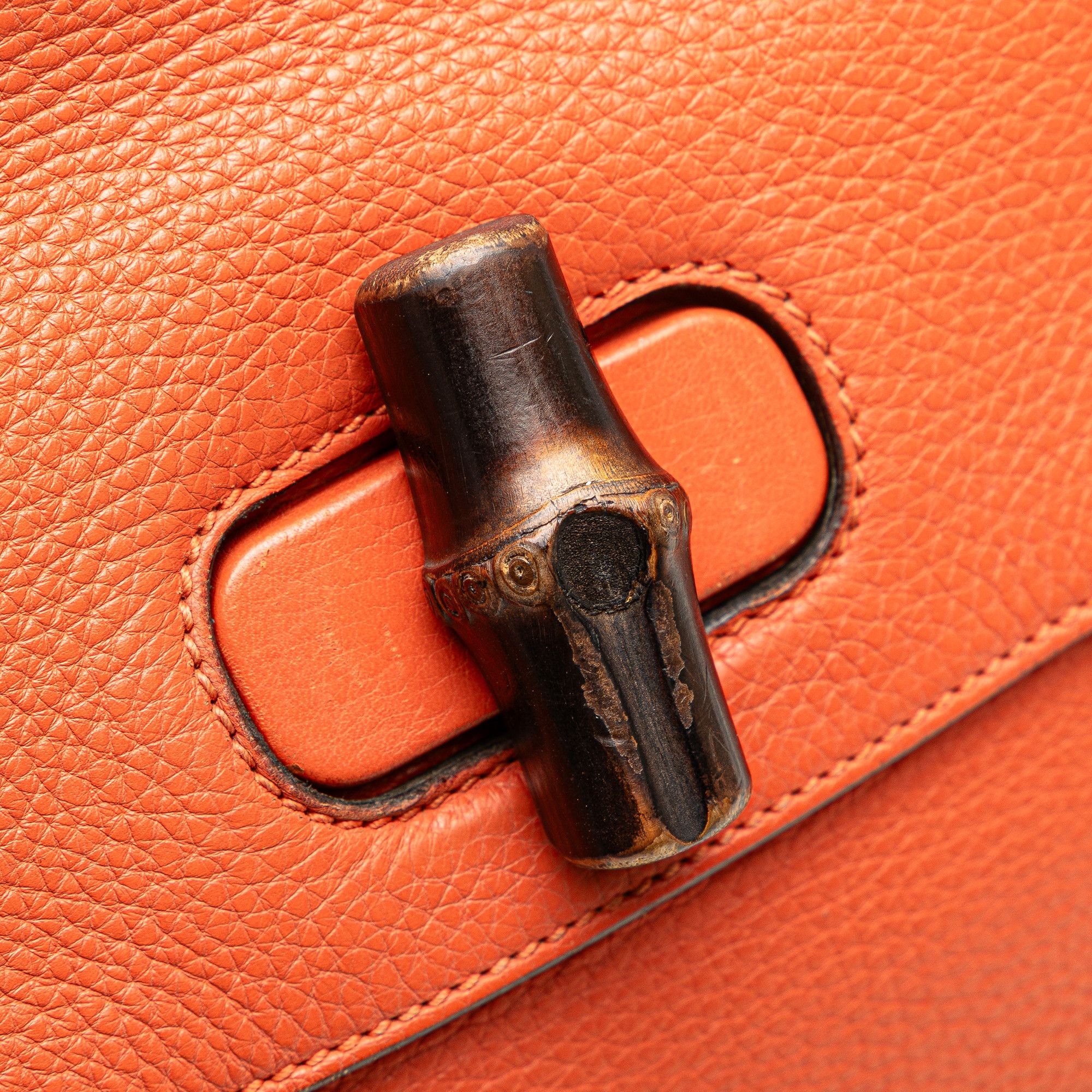Gucci Gucci Small Leather Bamboo Daily Satchel Size ONE SIZE - 9 Thumbnail