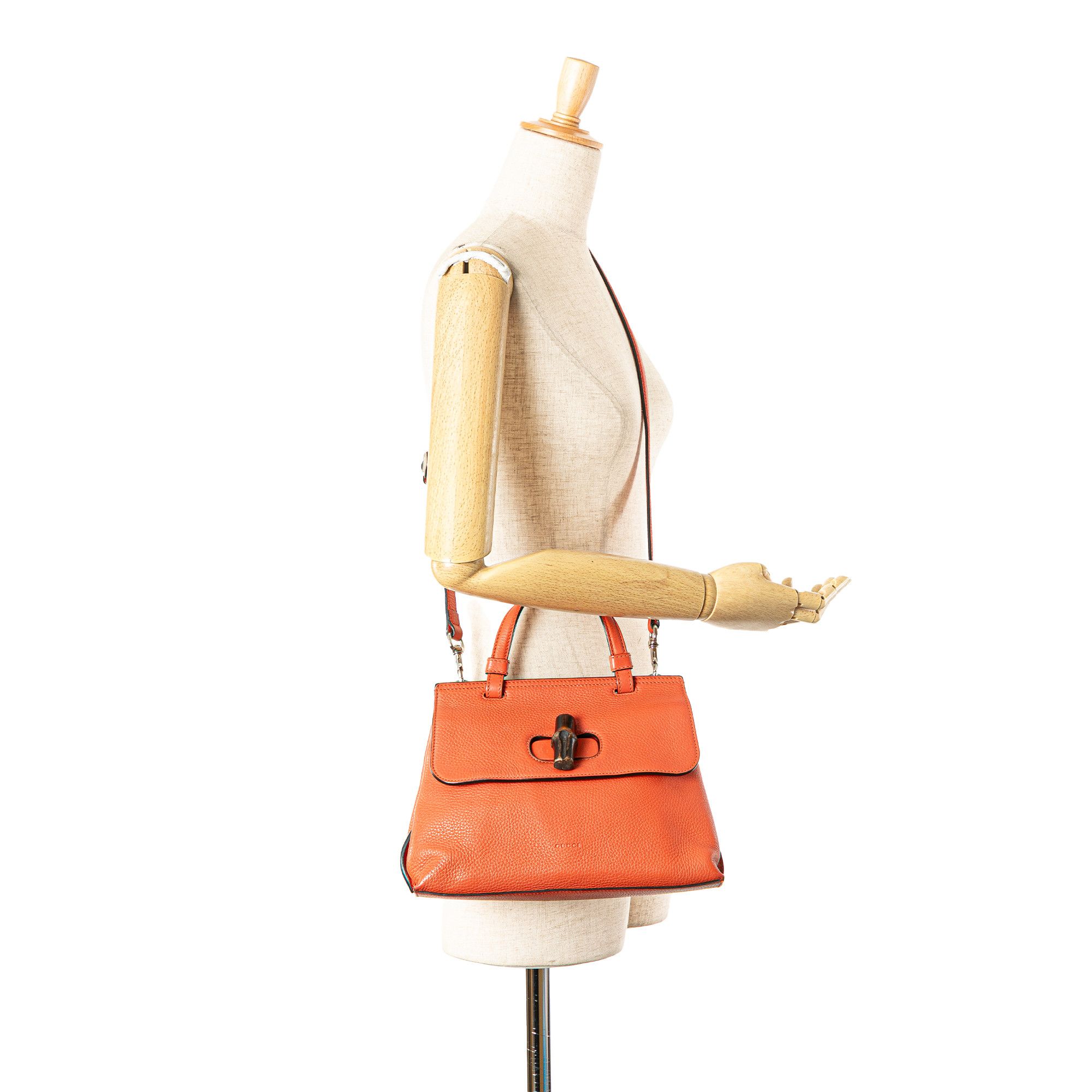 Gucci Gucci Small Leather Bamboo Daily Satchel Size ONE SIZE - 12 Thumbnail