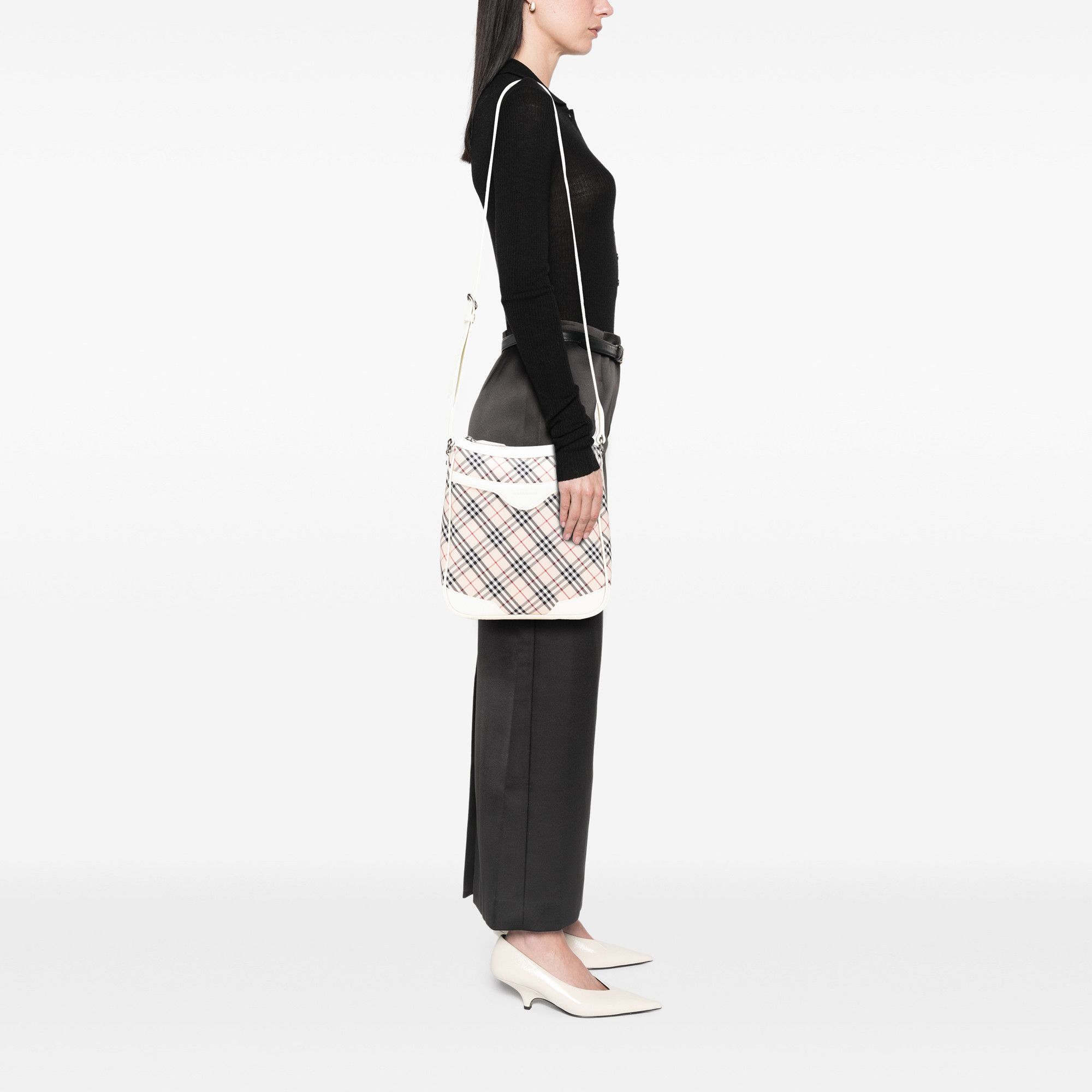 Burberry Burberry Nova Check Canvas Crossbody Size ONE SIZE - 11 Thumbnail