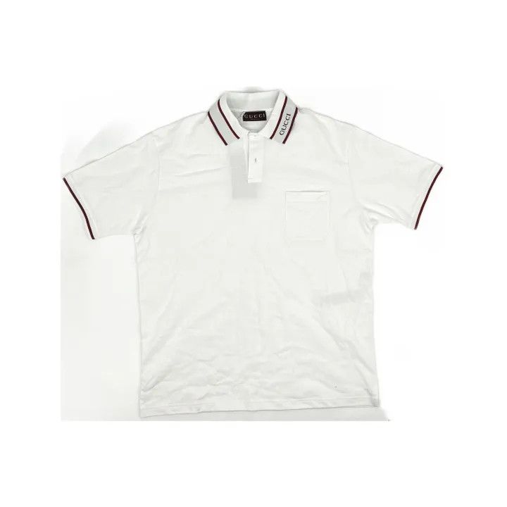 Gucci Gucci Lido Logo Embroidered Striped Polo Shirt Size US XL / EU 56 / 4 - 2 Thumbnail