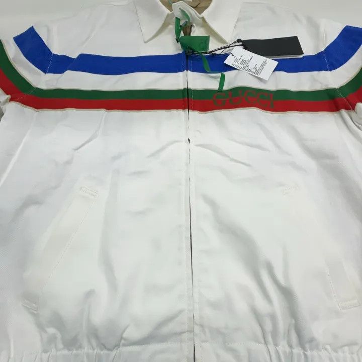 Gucci Gucci Striped Zip Casual Jacket for Men Size US L / EU 52-54 / 3 - 11 Thumbnail
