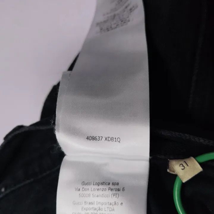 Gucci Gucci Black Straight Cut Denim Pants Size US 31 - 4 Thumbnail