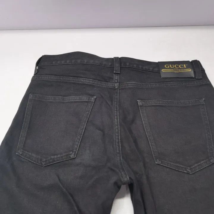 Gucci Gucci Black Straight Cut Denim Pants Size US 31 - 8 Thumbnail