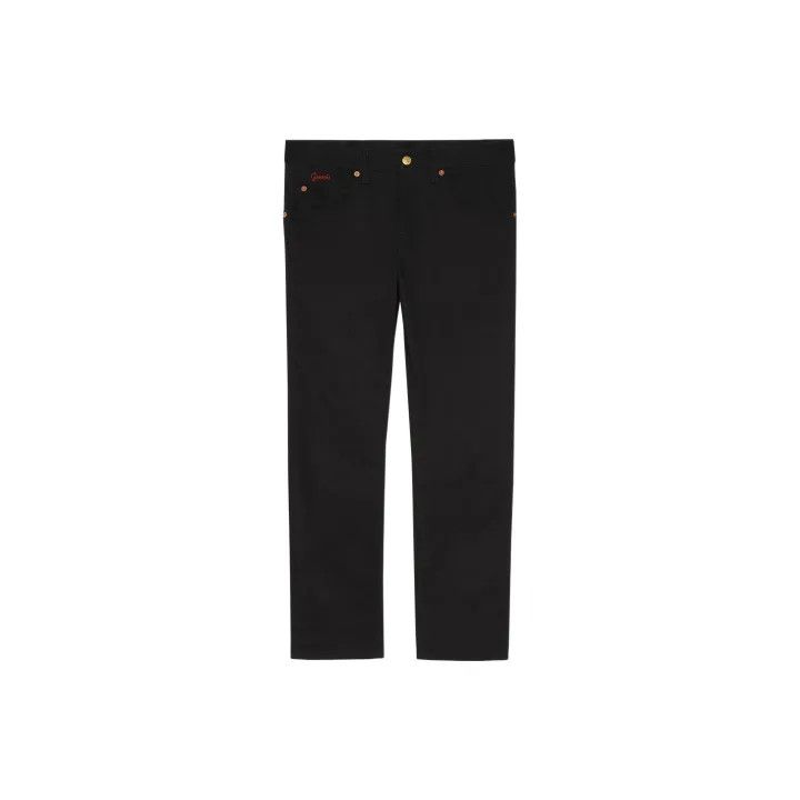 Gucci Gucci Black Straight Cut Denim Pants Size US 31 - 2 Thumbnail