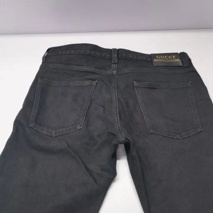 Gucci Gucci Black Straight Cut Denim Pants Size US 31 - 5 Thumbnail