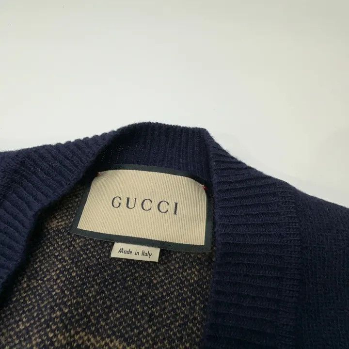 Gucci Gucci Logo V-Neck Long Sleeve Sweater Size US S / EU 44-46 / 1 - 6 Thumbnail