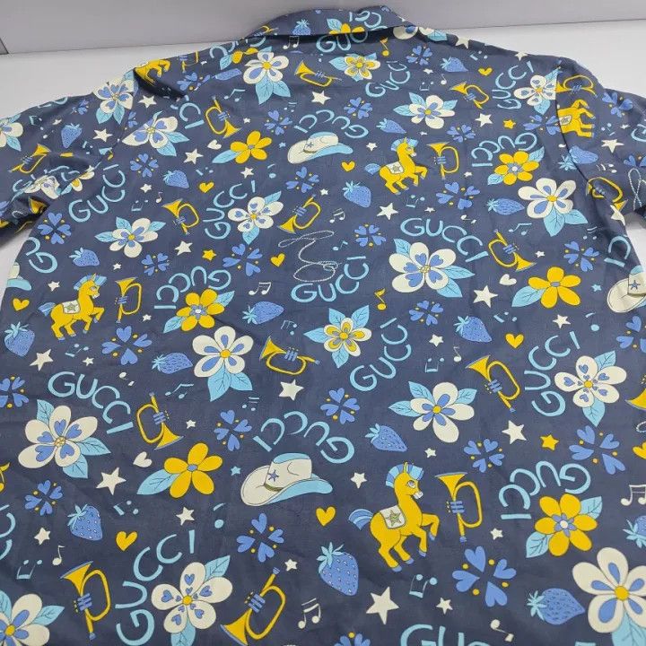Gucci Gucci SS22 Vintage Floral Print Short Sleeve Shirt Size US L / EU 52-54 / 3 - 6 Thumbnail