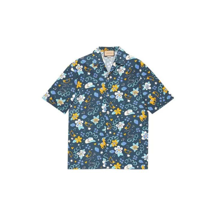 Gucci Gucci SS22 Vintage Floral Print Short Sleeve Shirt Size US L / EU 52-54 / 3 - 2 Thumbnail