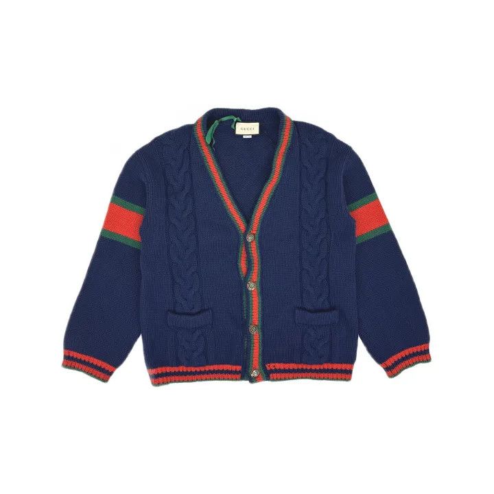 Gucci Gucci Colorblocked V-Neck Cardigan for Men Size US L / EU 52-54 / 3 - 2 Thumbnail